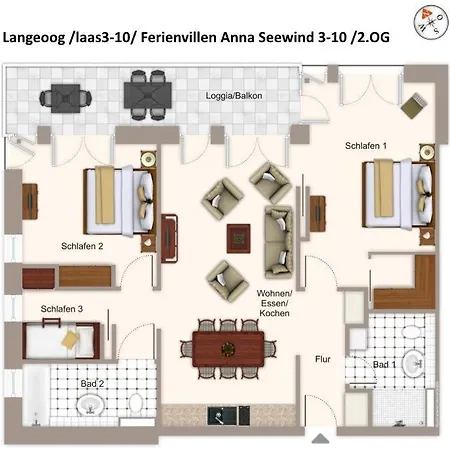 Apartmentvilla Anna Apartmentvilla Anna 3-10 شقة لانغيوغ